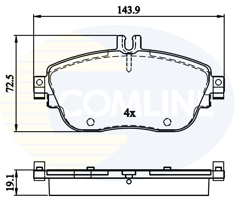 Placute frana COMLINE CBP32208