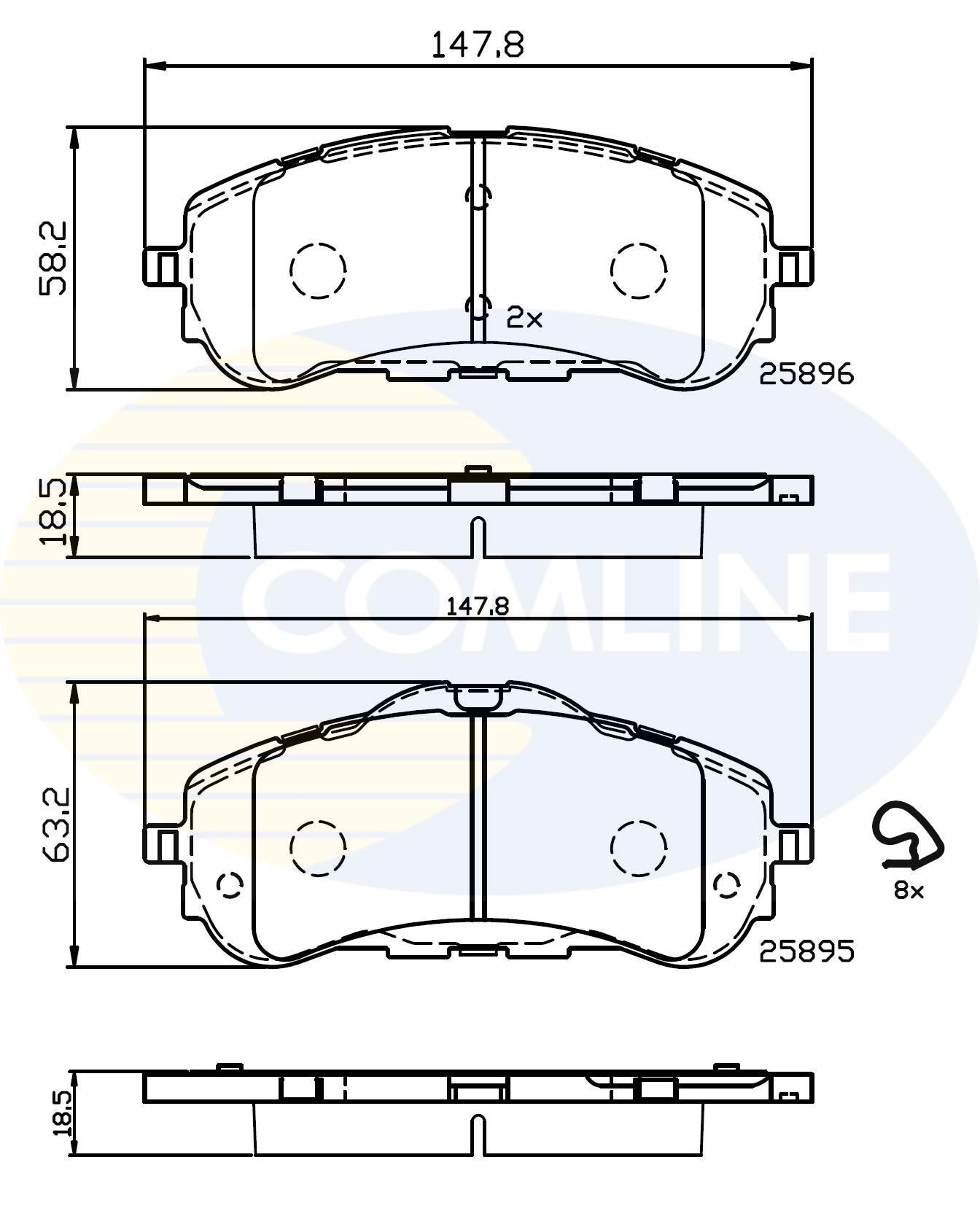 Placute frana COMLINE CBP32232