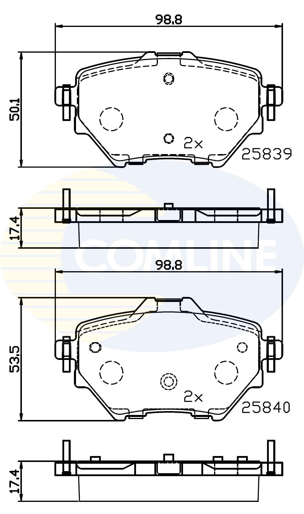 Placute frana COMLINE CBP32234