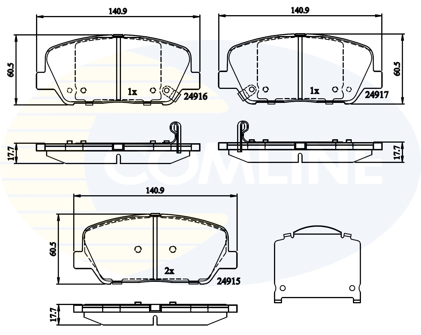 Placute frana COMLINE CBP32259