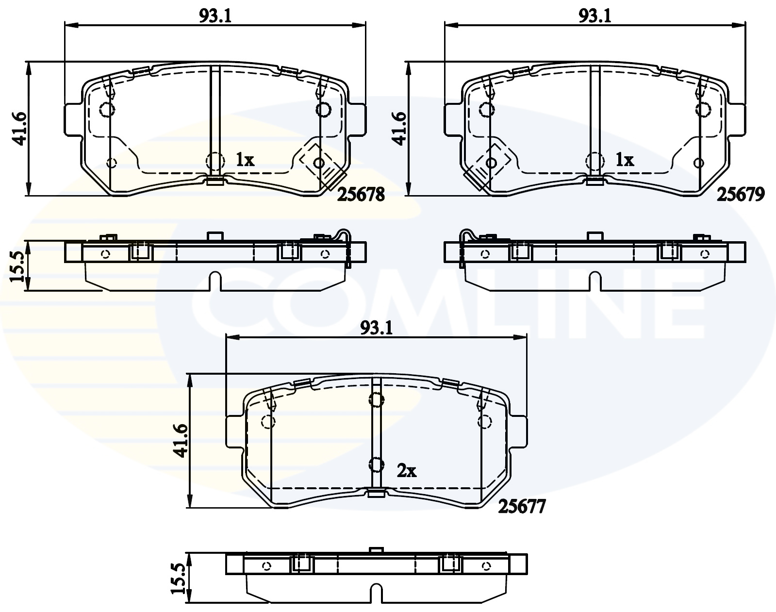 Placute frana COMLINE CBP32276
