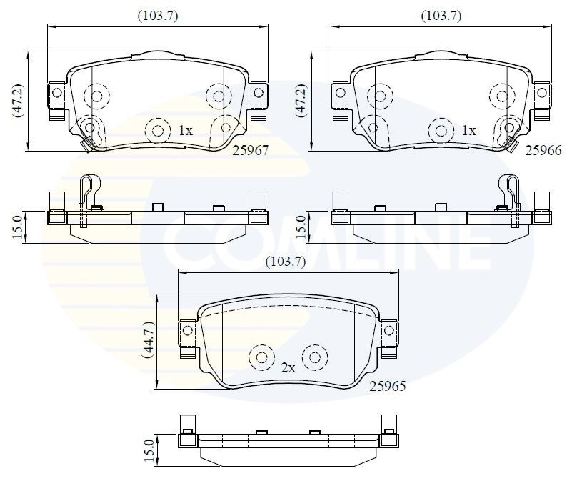 Placute frana COMLINE CBP32277