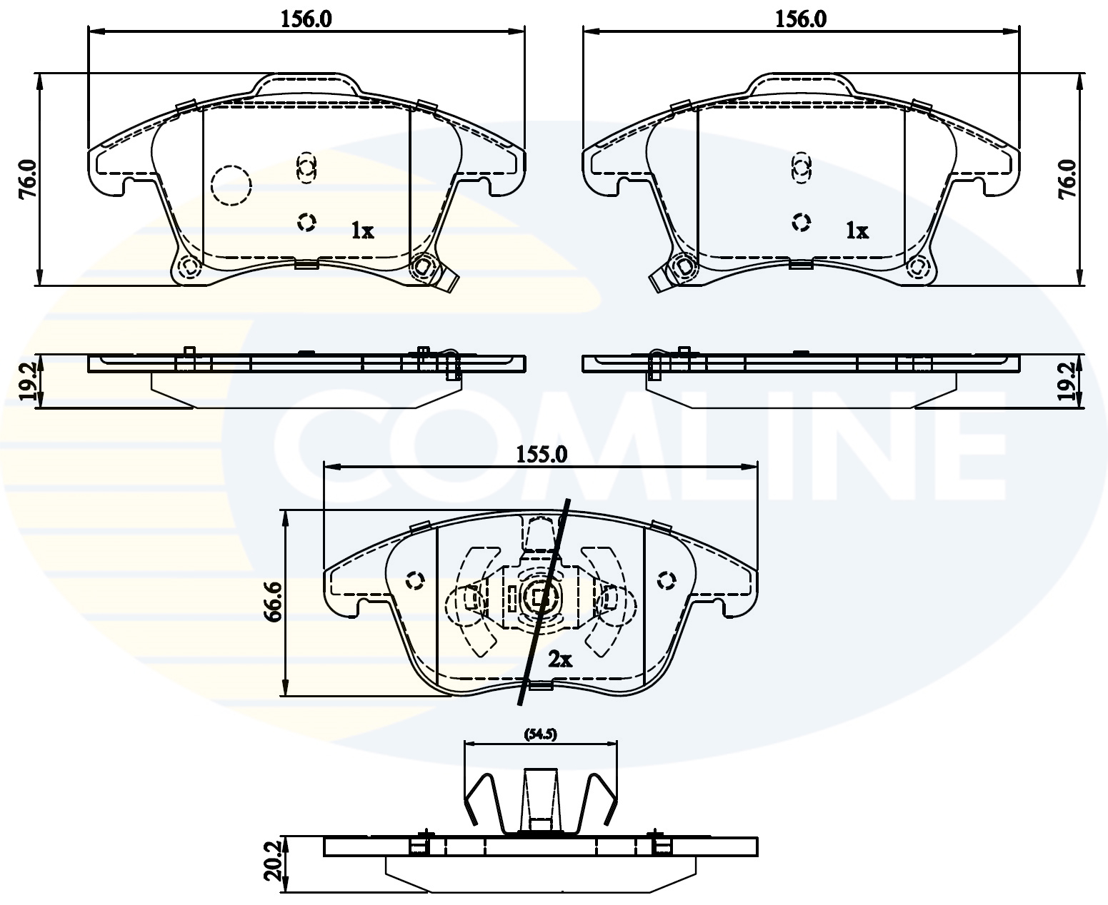 Placute frana COMLINE CBP32286