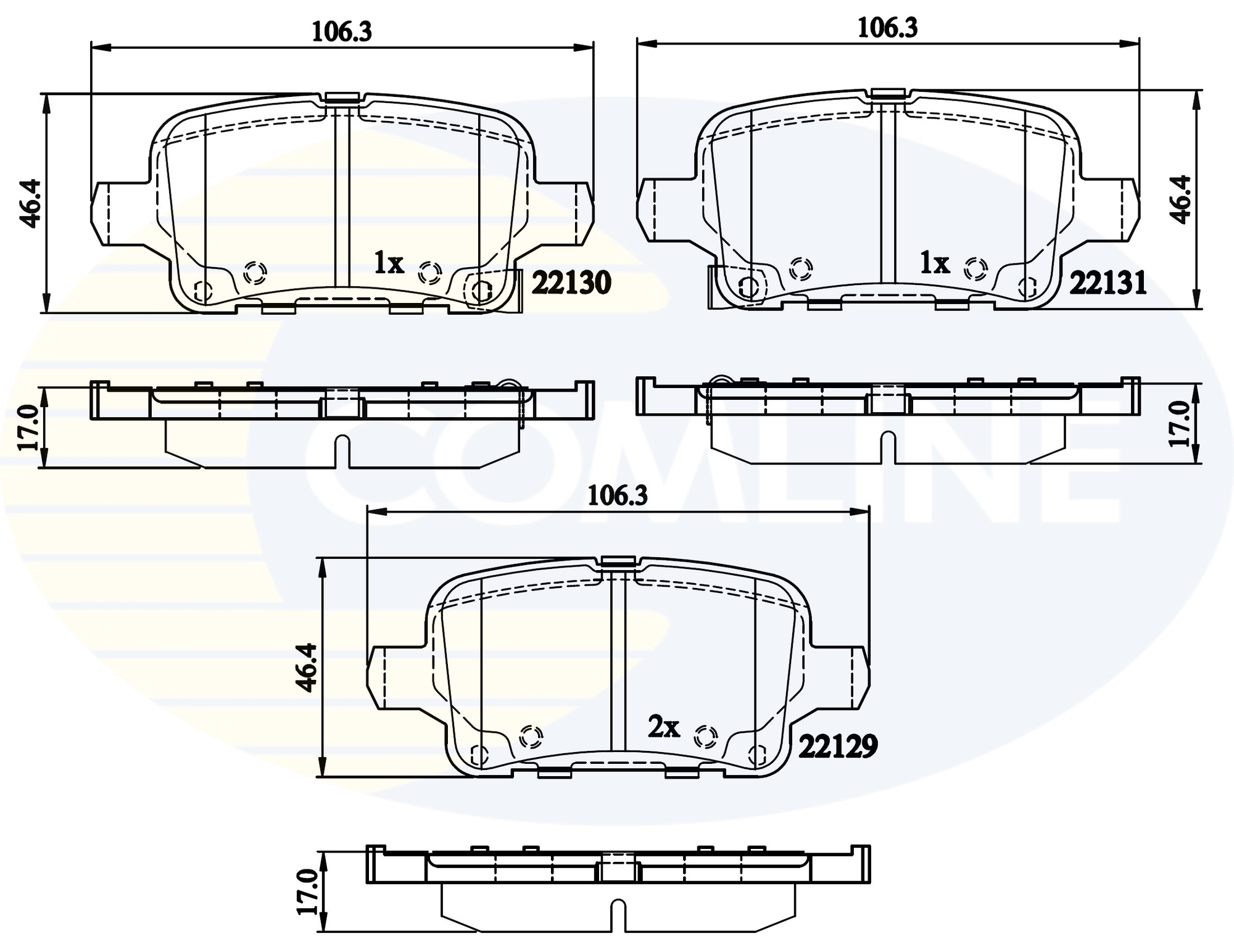 Placute frana COMLINE CBP32307