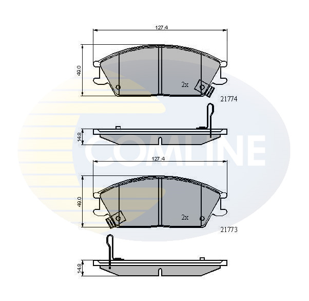 Placute frana COMLINE CBP3922