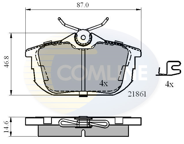 Placute frana COMLINE CBP3945