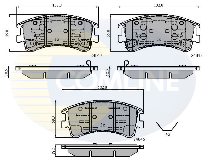 Placute frana COMLINE CBP3950