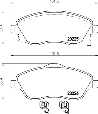 Placute frana HELLA PAGID 8DB 355 018-511