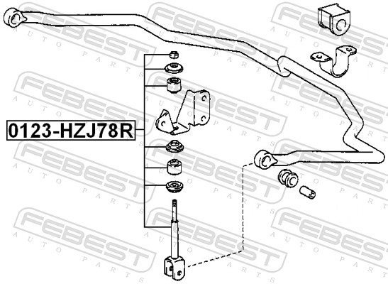 Bieleta antiruliu FEBEST 0123-HZJ78R