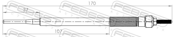 Bujie incandescenta FEBEST 01642-001