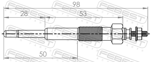 Bujie incandescenta FEBEST 01642-003