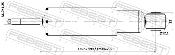 Amortizor FEBEST 02110-011F