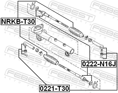 Bieleta directie FEBEST 0222-N16J