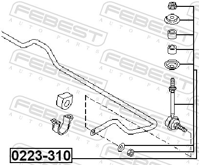 Bieleta antiruliu FEBEST 0223-310