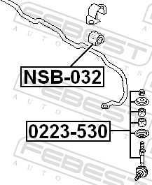 Bieleta antiruliu FEBEST 0223-530