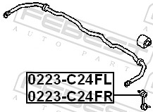 Bieleta antiruliu FEBEST 0223-C24FR