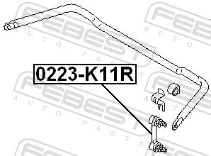 Bieleta antiruliu FEBEST 0223-K11R
