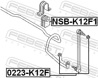 Bieleta antiruliu FEBEST 0223-K12F