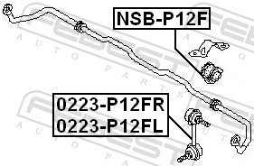 Bieleta antiruliu FEBEST 0223-P12FL