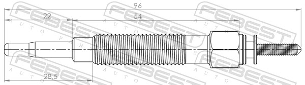 Bujie incandescenta FEBEST 02642-002