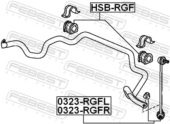 Bieleta antiruliu FEBEST 0323-RGFR