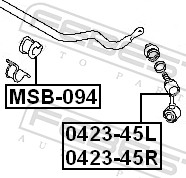 Bieleta antiruliu FEBEST 0423-45R