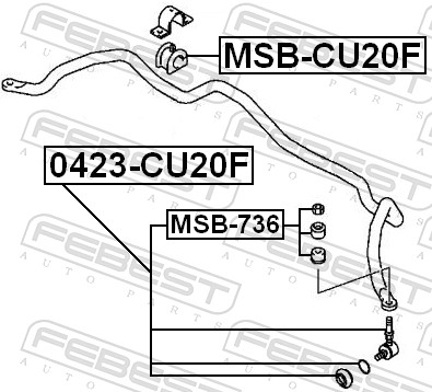 Bieleta antiruliu FEBEST 0423-CU20F