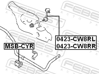 Bieleta antiruliu FEBEST 0423-CW8RR