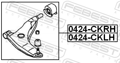 Brat suspensie roata FEBEST 0424-CKRH