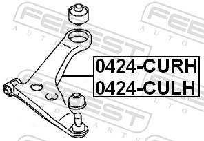 Brat suspensie roata FEBEST 0424-CURH