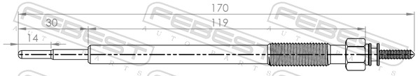 Bujie incandescenta FEBEST 04642-001