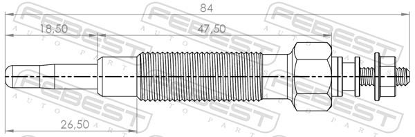 Bujie incandescenta FEBEST 04642-003