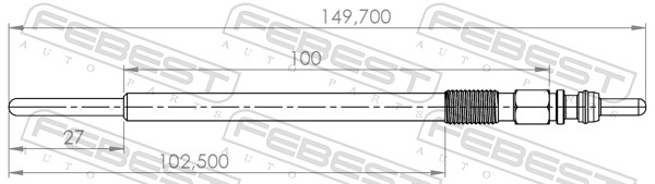 Bujie incandescenta FEBEST 04642-004