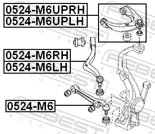 Brat suspensie roata FEBEST 0524-M6