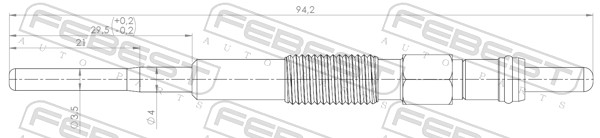 Bujie incandescenta FEBEST 10642-001