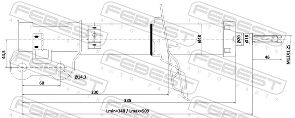 Amortizor FEBEST 12110-022FR