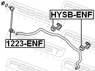Bieleta antiruliu FEBEST 1223-ENF