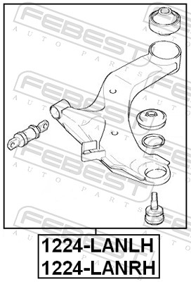 Brat suspensie roata FEBEST 1224-LANLH