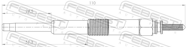 Bujie incandescenta FEBEST 12642-001