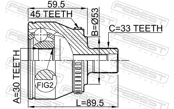 Cap planetara FEBEST 1710-004A45