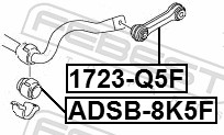 Bieleta antiruliu FEBEST 1723-Q5F