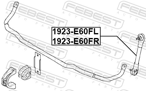 Bieleta antiruliu FEBEST 1923-E60FR
