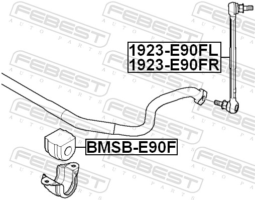 Bieleta antiruliu FEBEST 1923-E90FL