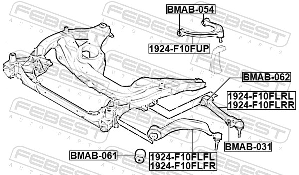 Brat suspensie roata FEBEST 1924-F10FLFL
