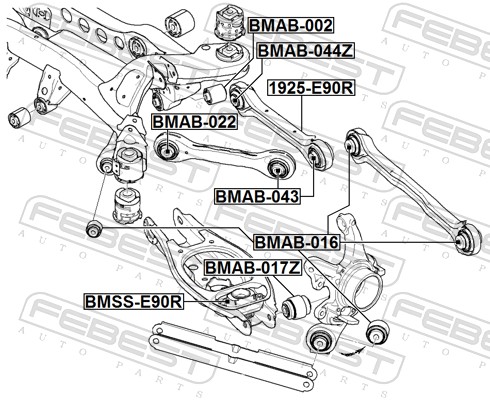 Brat suspensie roata FEBEST 1925-E90R