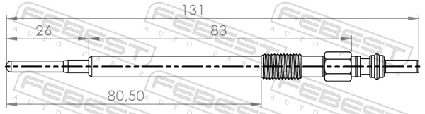 Bujie incandescenta FEBEST 20642-001