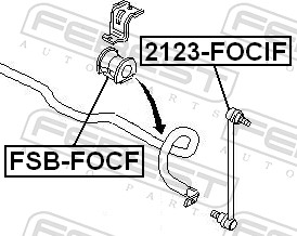 Bieleta antiruliu FEBEST 2123-FOCIF