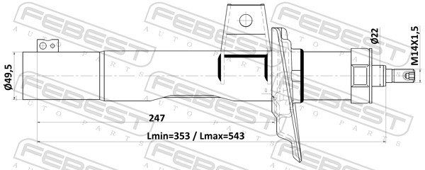 Amortizor FEBEST 23110-003F
