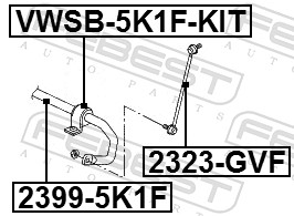 Bieleta antiruliu FEBEST 2323-GVF