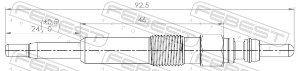 Bujie incandescenta FEBEST 23642-001